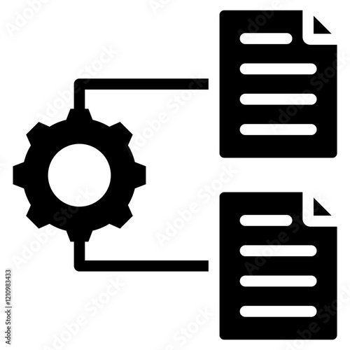 Data Integration Glyph Icon