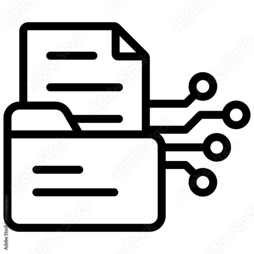 Data Aggregation Outline Icon