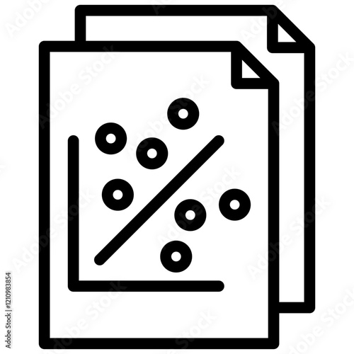 Data Correlation Outline Icon