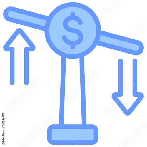 Variable Cost Blue Icon