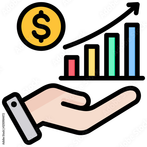 Revenue Stream Outline Color Icon