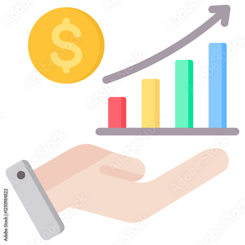 Revenue Stream Flat Icon