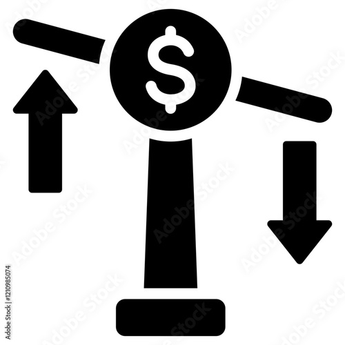 Variable Cost Glyph Icon