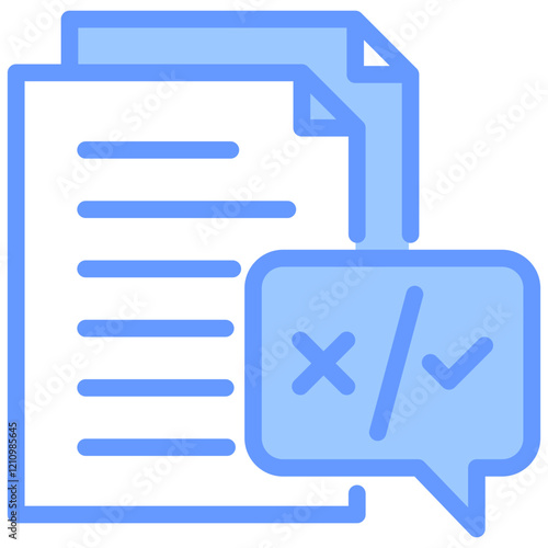 Proofreading Blue Icon