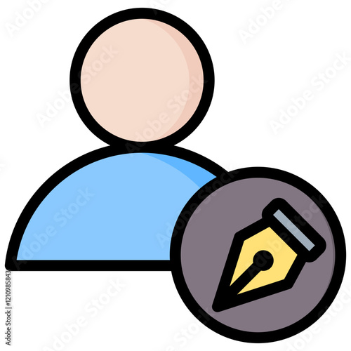 Author Outline Color Icon