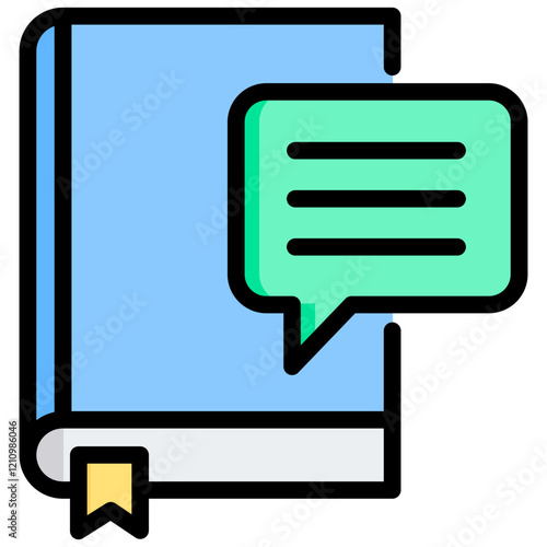 Book Review Outline Color Icon