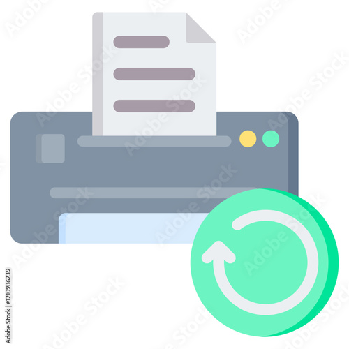 Reprint Flat Icon