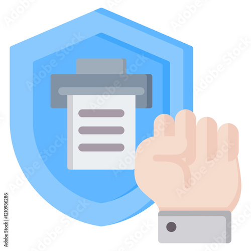 Print Right Flat Icon