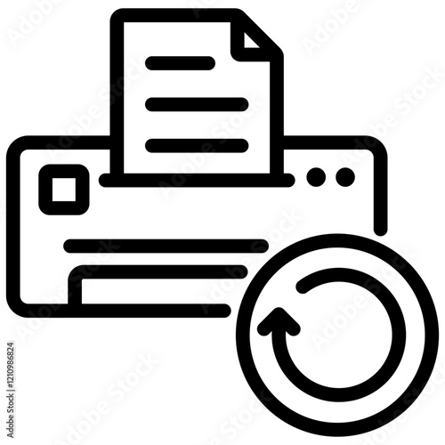 Reprint Outline Icon