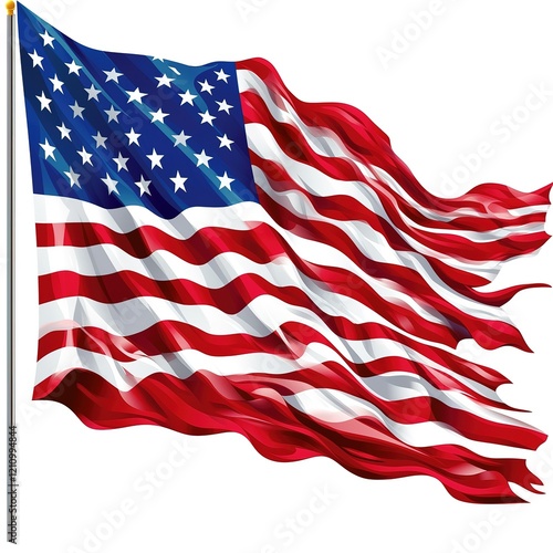 Wallpaper Mural Waving american flag usa graphic design patriotic environment close-up view national identity concept Torontodigital.ca