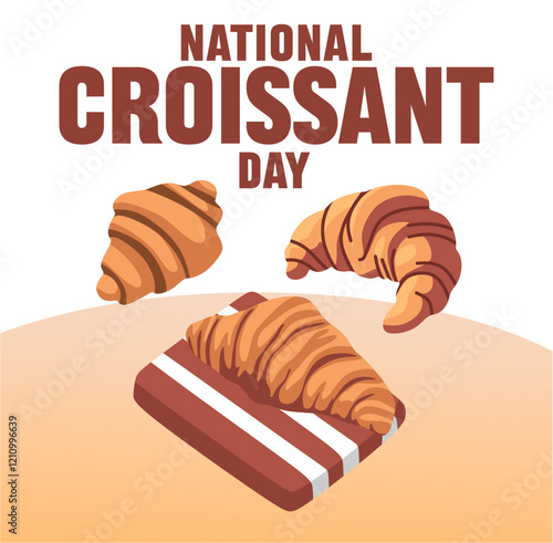 happy croissant day with delicious croissants