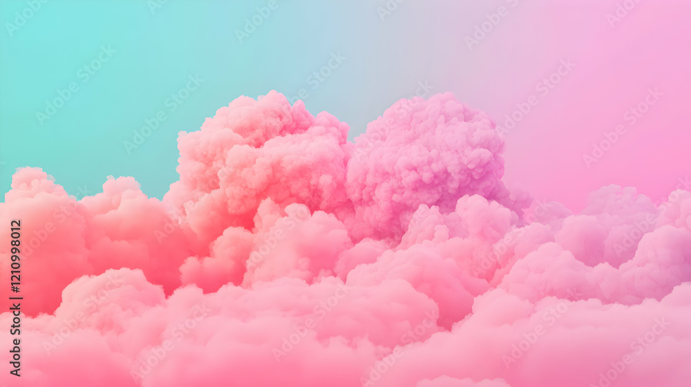 Vibrant pink and blue clouds sky digital art serene atmosphere aesthetic viewpoint colorful concept for relaxation Vibrant pink and blue clouds sky digital art serene atmosphere aesthetic viewpoint colorful concept for relaxation