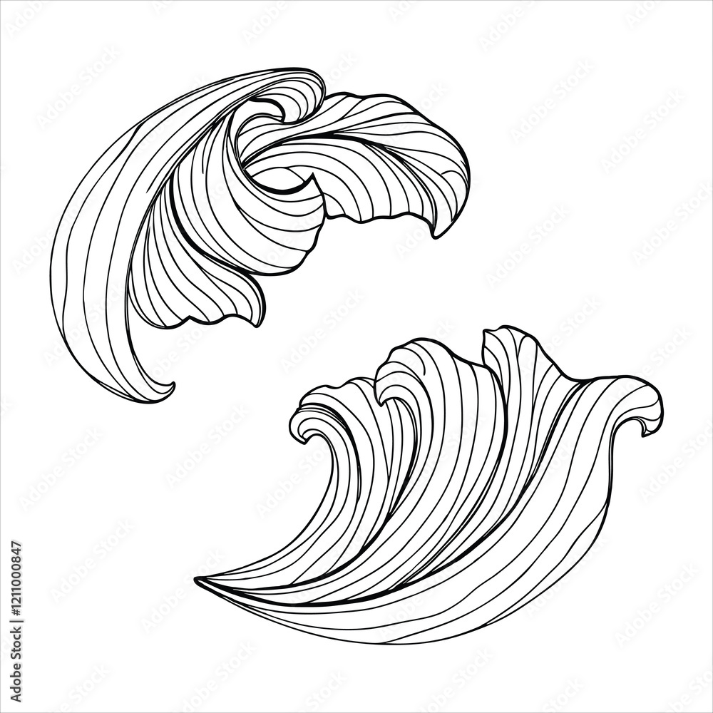feather and plume silhouette vector illustration. feather and plume silhouette vector illustration.