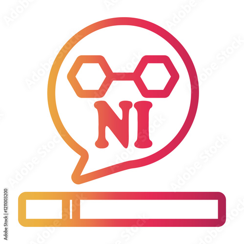 nicotine Line Gradient Icon
