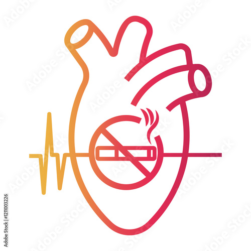 quit Line Gradient Icon