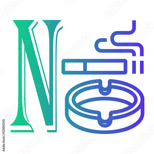 ashtray Line Gradient Icon
