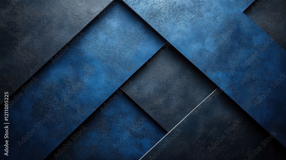 Contemporary blue background with triangles and squares for design. Banner template with white center text area. Ideal for minimalist designs. Contemporary blue background with triangles and squares for design. Banner template with white center text area. Ideal for minimalist designs.
