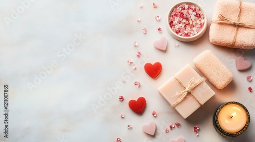 Valentine's Day Spa Treats and Decorations for Galentine's Celebration