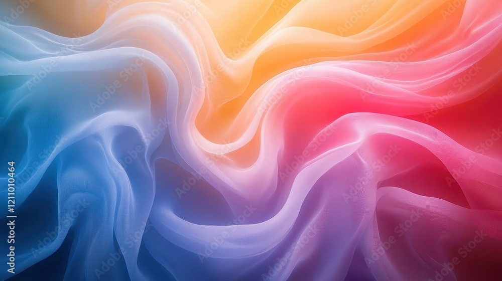 Abstract waves in motion, close-up of colorful waves in dynamic motion, soft and vibrant Abstract waves in motion, close-up of colorful waves in dynamic motion, soft and vibrant