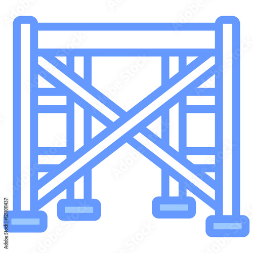 Scaffolding Blue Icon