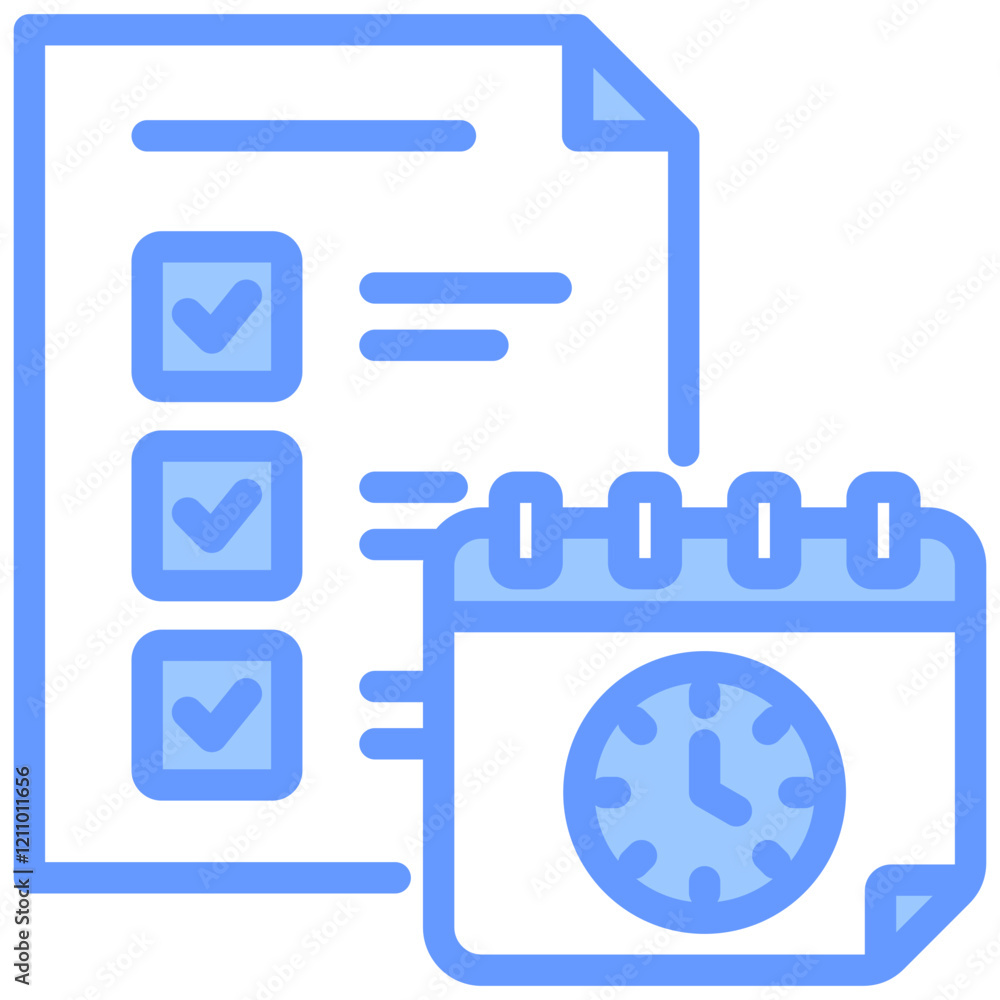 Project Schedule Blue Icon