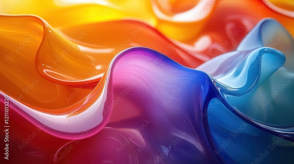 custom made wallpaper toronto digitalColorful abstract lines, close-up of flowing lines in bold colors, vibrant and futuristic design