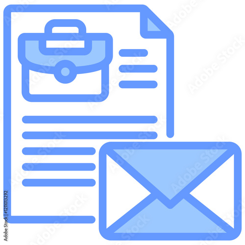 Offer Letter Blue Icon