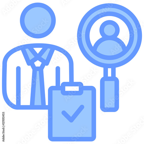 Recruiter Blue Icon
