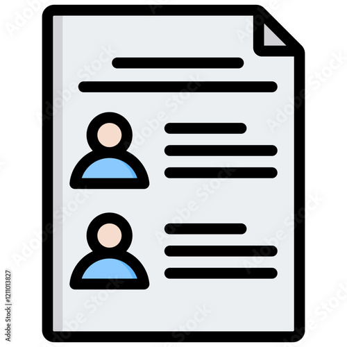 Shortlist Outline Color Icon