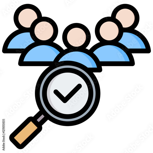 Candidate Pool Outline Color Icon