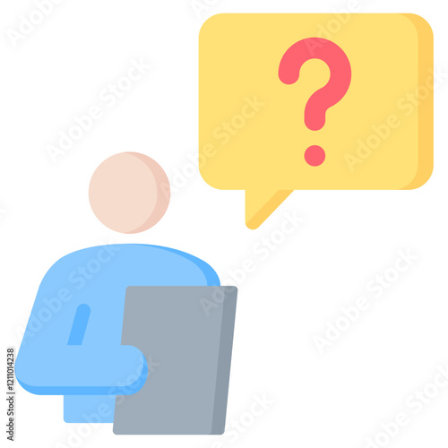 Interviewer Flat Icon