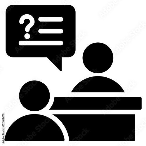 Interview Glyph Icon