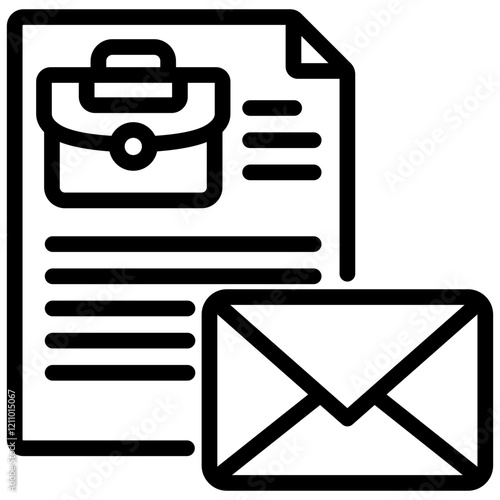Offer Letter Outline Icon