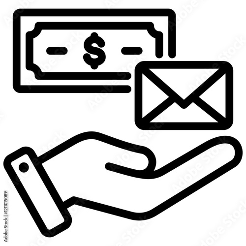 Salary Outline Icon