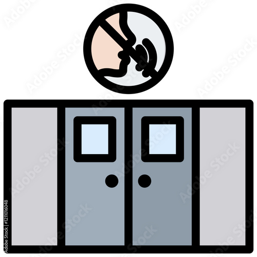 Quiet Zone Outline Color Icon