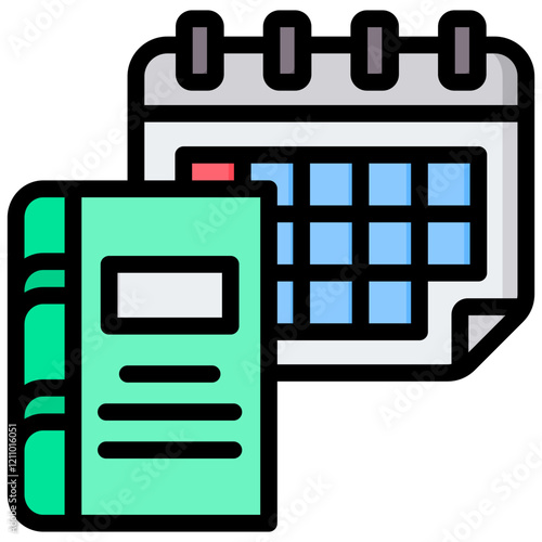 Due Date Outline Color Icon