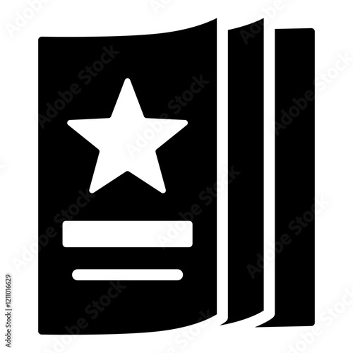 Magazine Glyph Icon