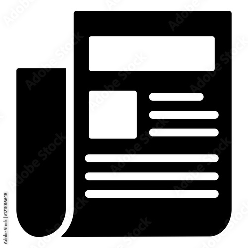 Newspaper Glyph Icon