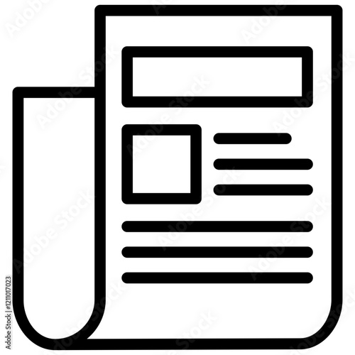 Newspaper Outline Icon