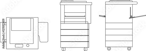 vector illustration design image of photocopy machine