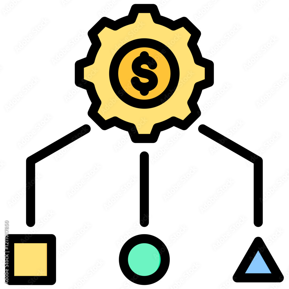 Business Model Outline Color Icon Business Model Outline Color Icon