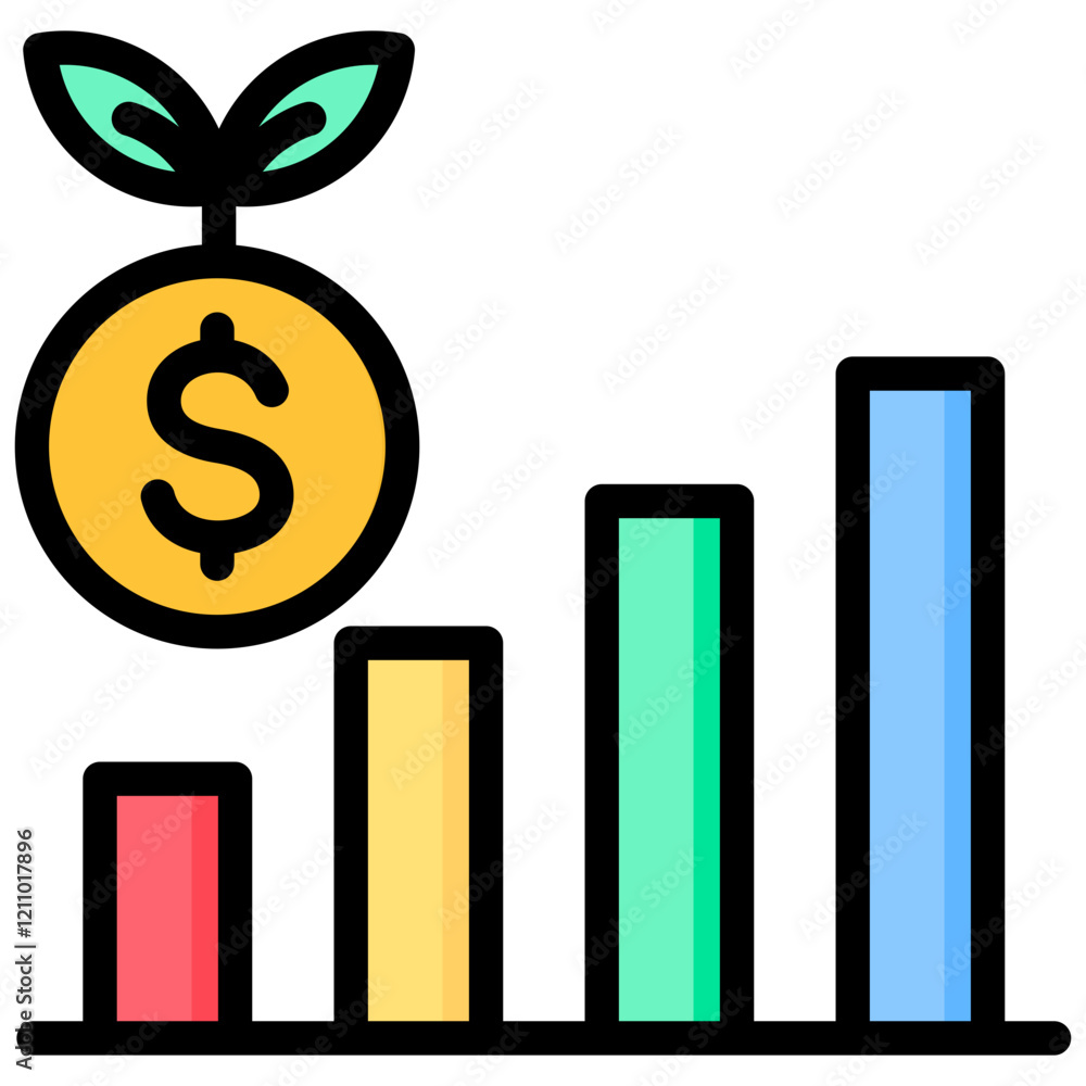 Investment Outline Color Icon Investment Outline Color Icon