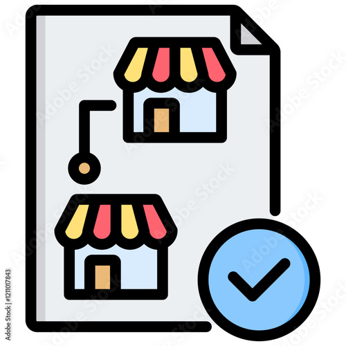 Disclosure Document Outline Color Icon