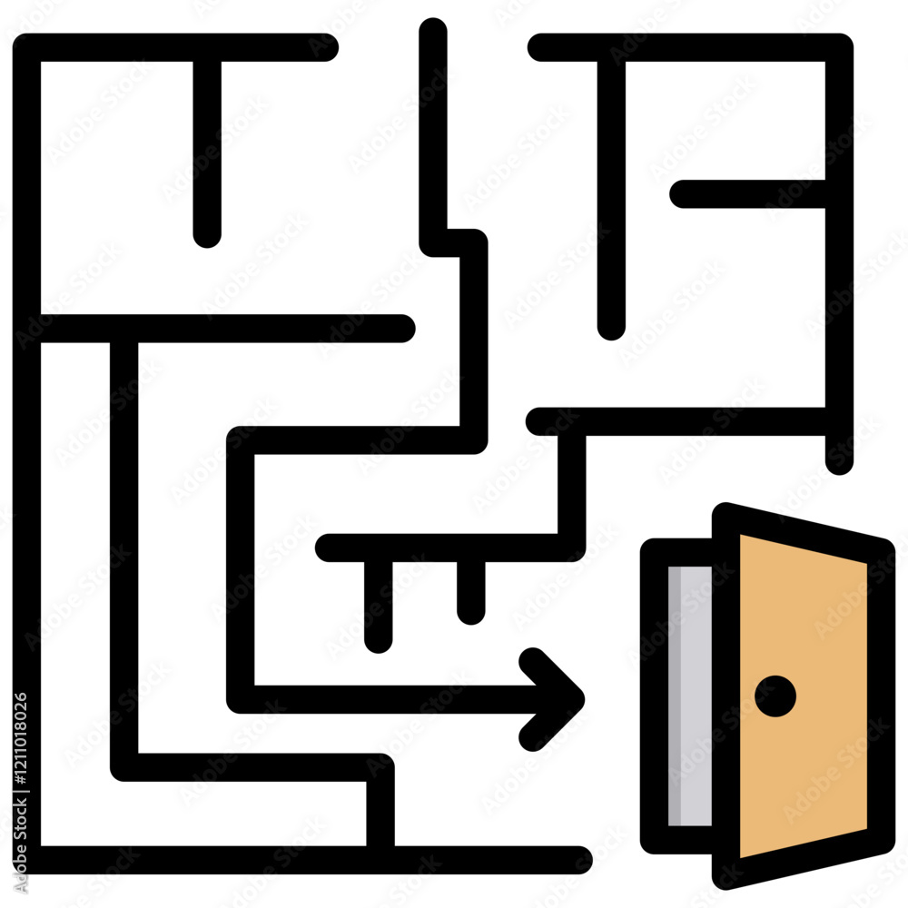 Exit Strategy Outline Color Icon Exit Strategy Outline Color Icon