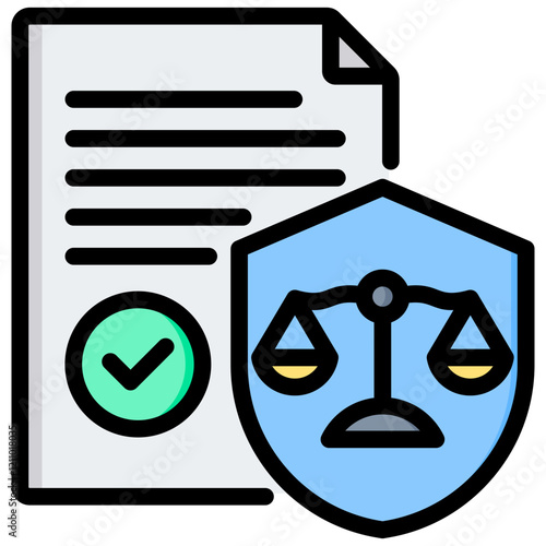 Legal Outline Color Icon