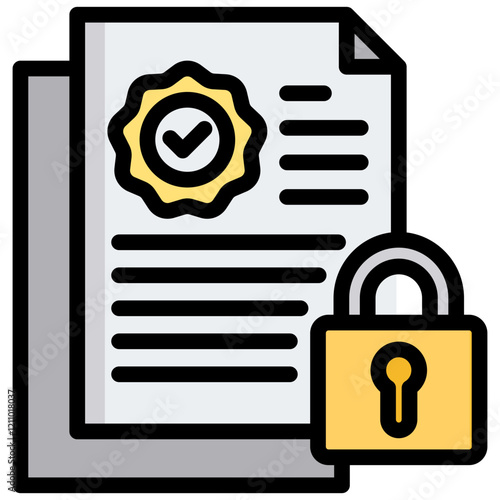 Confidentiality Outline Color Icon