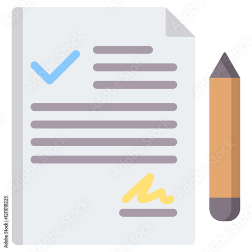 Contract Flat Icon