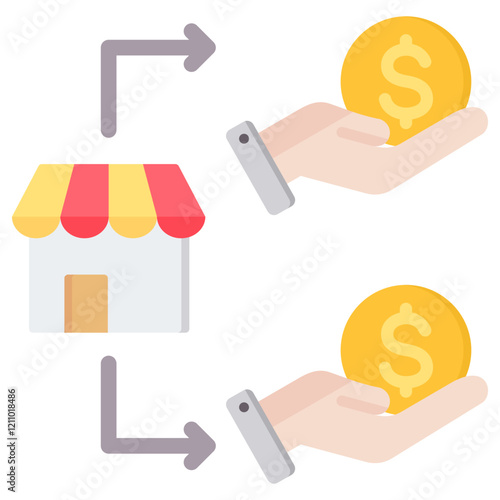 Franchise Financing Flat Icon