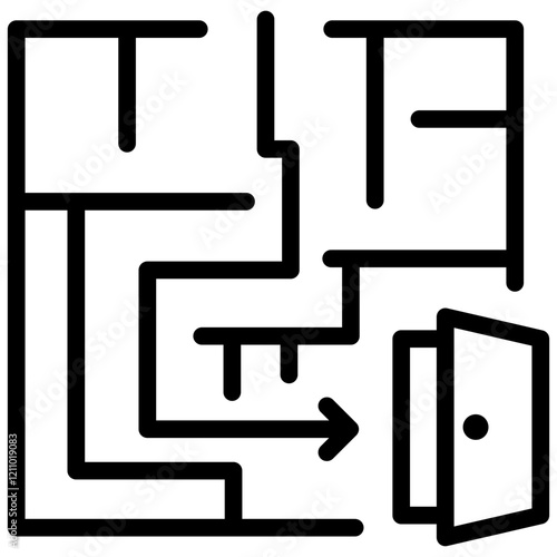 Exit Strategy Outline Icon