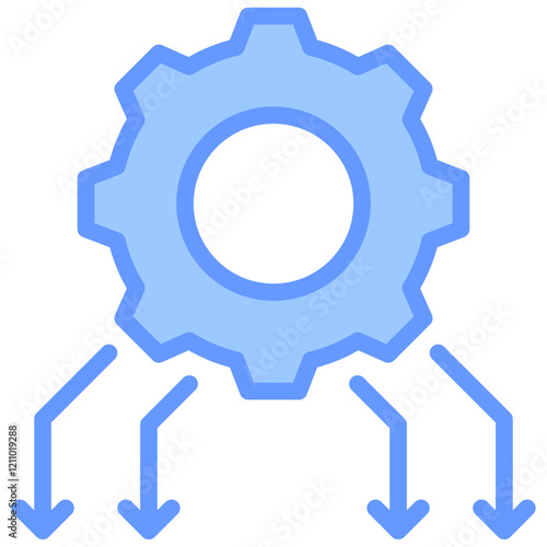 Resource Allocation Blue Icon